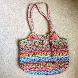 Cappelli Multicolored Straw Woven bag